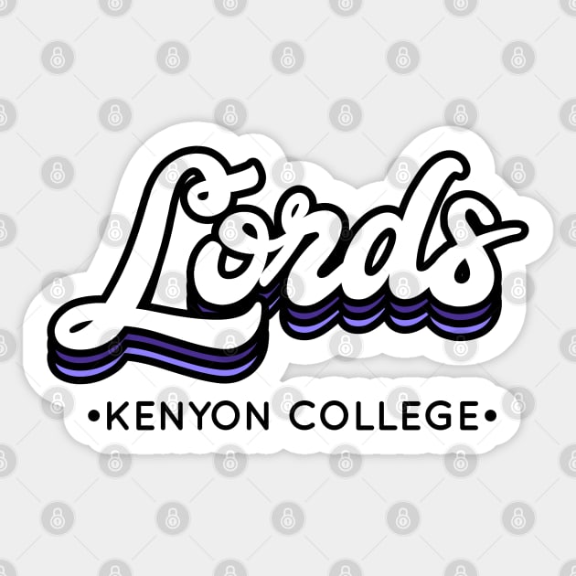 Lords - Kenyon University Sticker by Josh Wuflestad